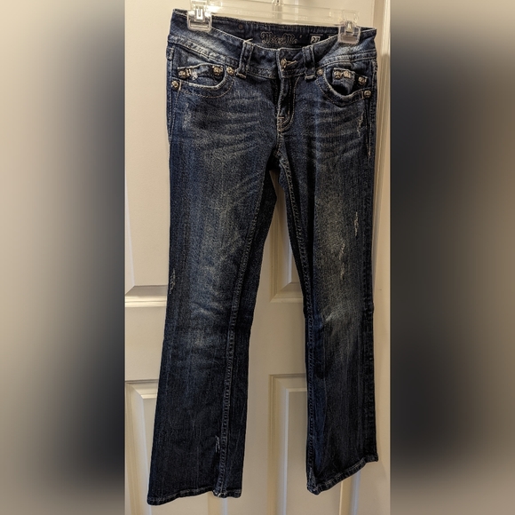 Miss Me Embellished Blue Jeans 27 - Picture 2 of 7